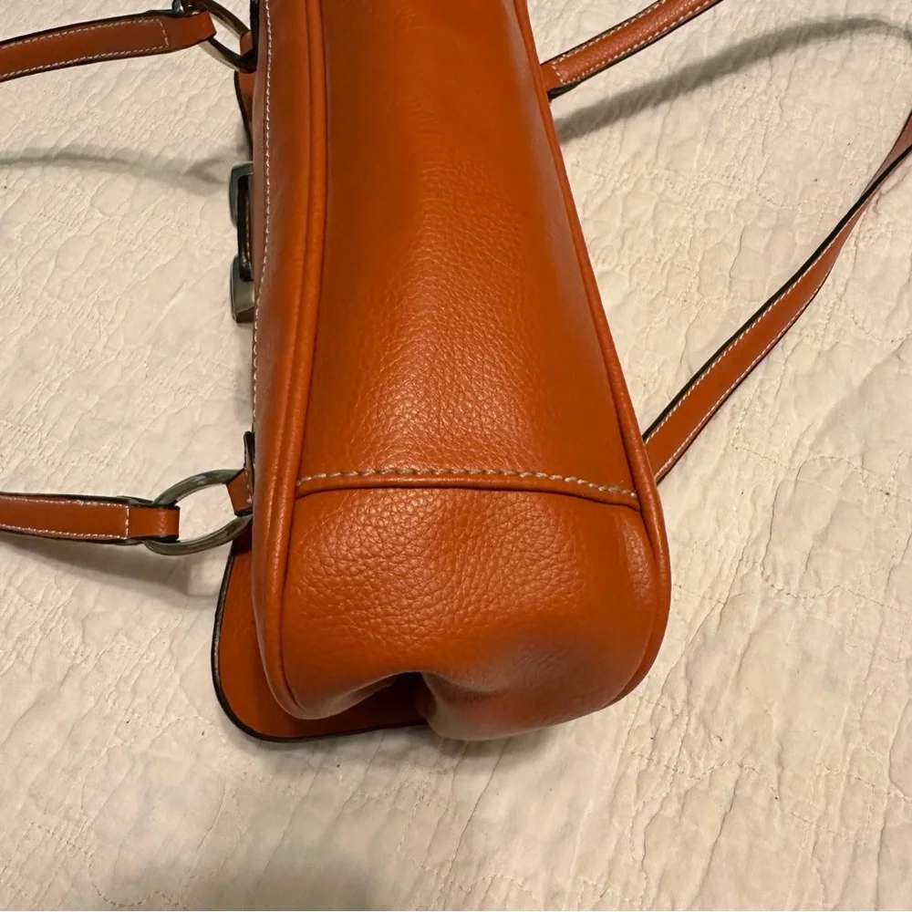 Botox Cosmetic Satchel Type Bag Orange / Brown Color Great Preowned Condition - Picture 4 of 15